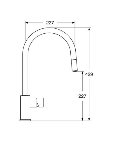Amalia – Monocomando lavello doccia estraibile “pull down” con varie rifiniture