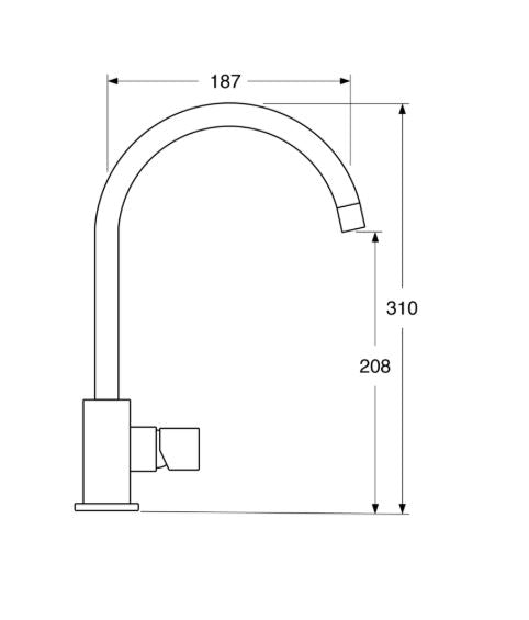 Amalia – Monocomando lavello leva laterale con varie rifiniture