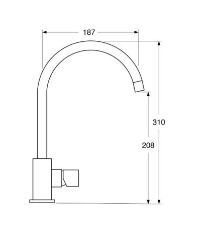 Amalia – Monocomando lavello leva laterale con varie rifiniture