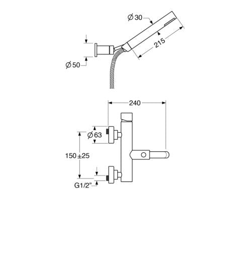 Amalia – Monocomando vasca con duplex e varie rifiniture