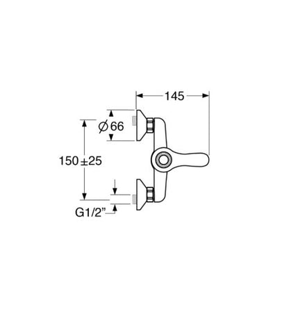 Elite – Monocomando doccia esterno senza duplex e varie rifiniture