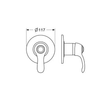 Elite – Monocomando doccia incasso con varie rifiniture