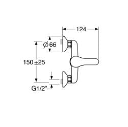 Fly – Monocomando doccia esterno leva superiore senza duplex con varie rifiniture