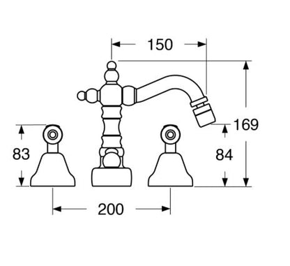 Iris – Batteria bidet con scarico e viarie rifiniture