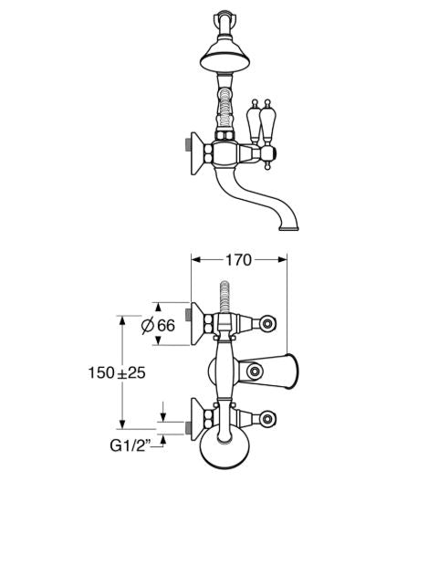 Iris – Gruppo vasca con doccia e viarie rifiniture
