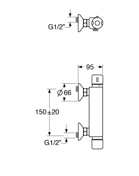 Termostatico – Miscelatore termostatico doccia esterno