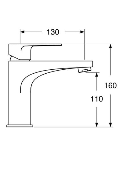 Line - Monocomando lavabo alto senza scarico