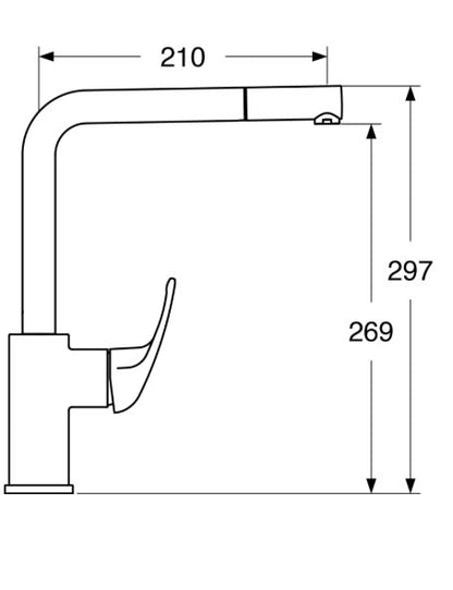 Ciao - Monocomando lavello doccia estraibile "Pull out" con varie rifiniture