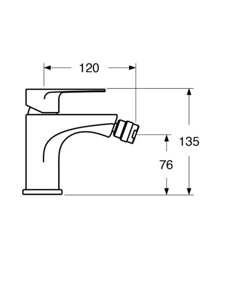 Line - Monocomando bidet senza scarico