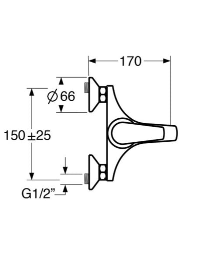 Line - Monocomando vasca senza duplex