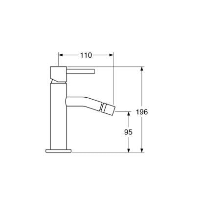 Micron - Monocomando bidet senza scarico con varie rifiniture