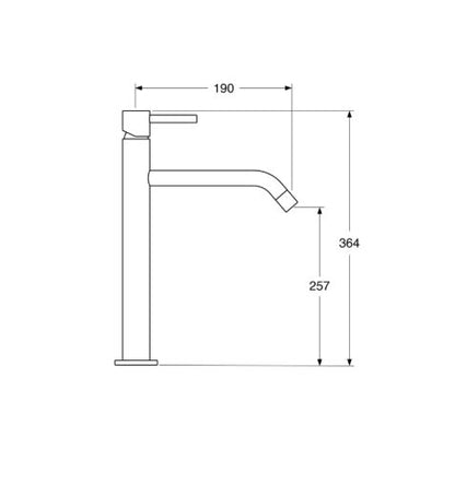 Micron - Lavabo prolungato con scarico a pressione e varie rifiniture