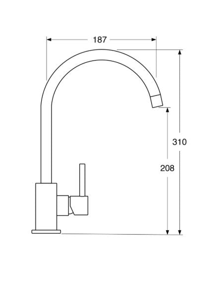 Micron - Monocomando lavello leva laterale