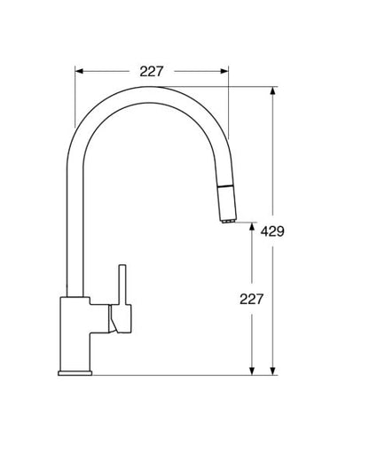 Micron - Monocomando lavello doccia estraibile "pull down" con varie rifiniture