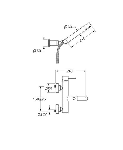 Micron - Monocomando vasca con duplex e varie rifiniture
