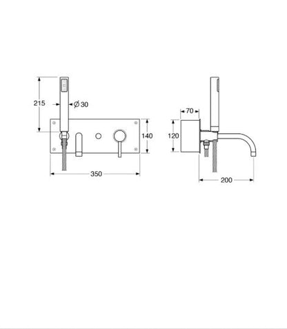 Micron - Monocomando vasca da incasso con duplex e varie rifiniture