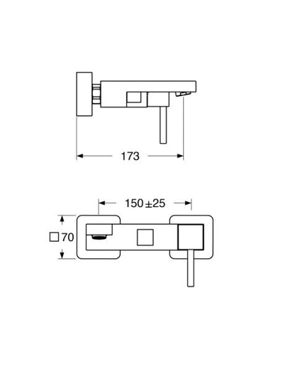Quarzo - Monocomando vasca senza duplex