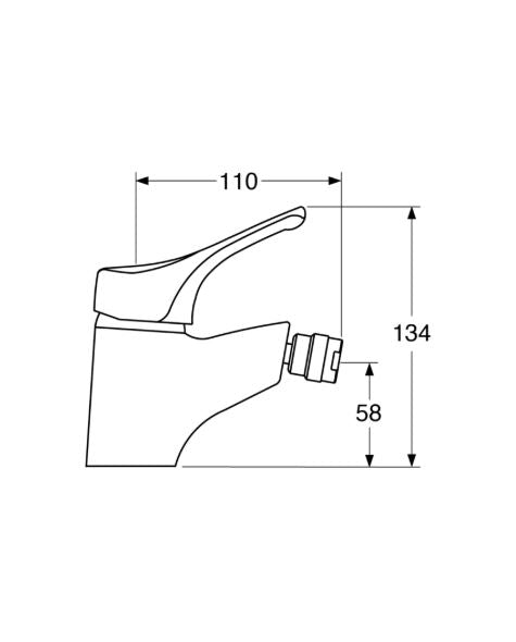 Trend - Monocomando bidet senza scarico