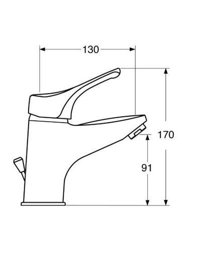 Trend - Monocomando lavabo alto con scarico e base cromata