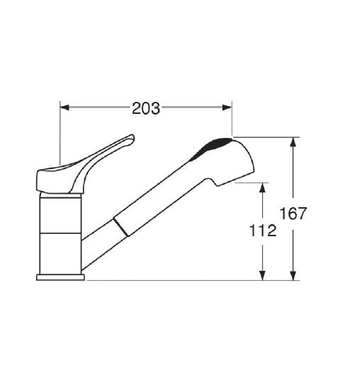 Trend - Monocomando lavello doccia estraibile