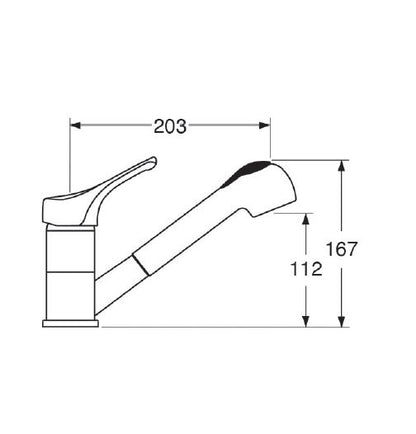 Trend - Monocomando lavello doccia estraibile