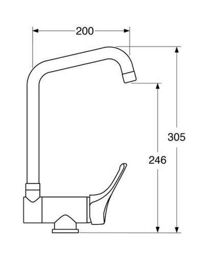 Trend - Monocomando lavello sottofinestra