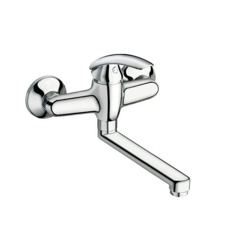 Smart - Monocomando lavello a muro con canna piatta da 17cm
