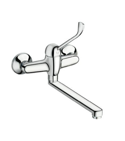 Smart - Monocomando lavello a muro leva clinica con canna piatta da 20cm
