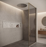 Shower & Wellness - Soffione a soffitto ispezionabile Skyplanet tondo di diametro Ø340, sistema di montaggio con molle aisi 316