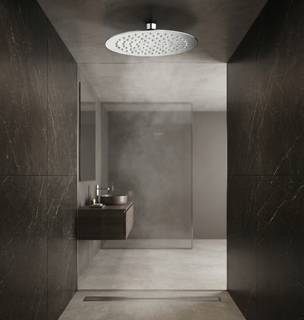 Shower & Wellness - Soffione anticalcare in acciaio di varie misure e rifiniture