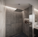 Shower & Wellness - Soffione anticalcare quadrato in acciaio di varie misure e rifiniture
