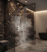 Shower & Wellness - Soffione One Evò a parete pioggia e cascata 500x200