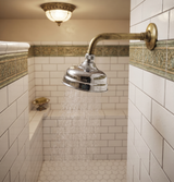 Shower & Wellness - Soffione vecchio stile in ottone di Ø150mm con varie rifiniture