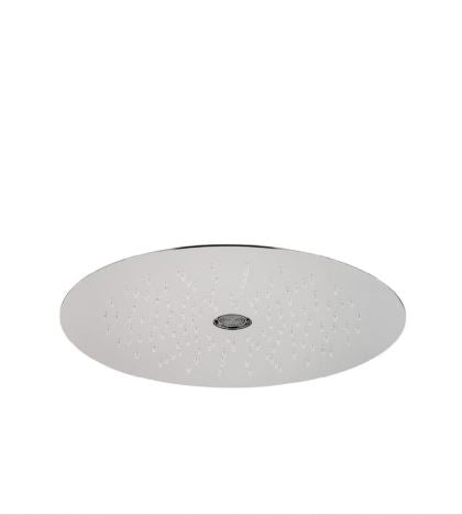 Shower & Wellness - Soffione a soffitto ispezionabile Skyplanet laminar tondo di diametro Ø340, pioggia, getto laminare, sistema di montaggio con molle