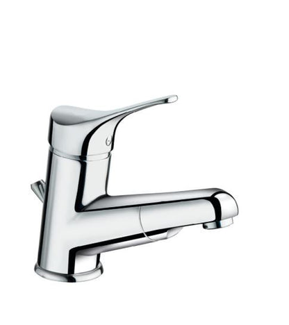 Trend - Monocomando lavabo con scarico e doccia estraibile