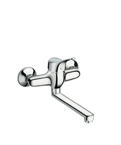 Trend - Monocomando lavello a muro con canna piatta da 17cm