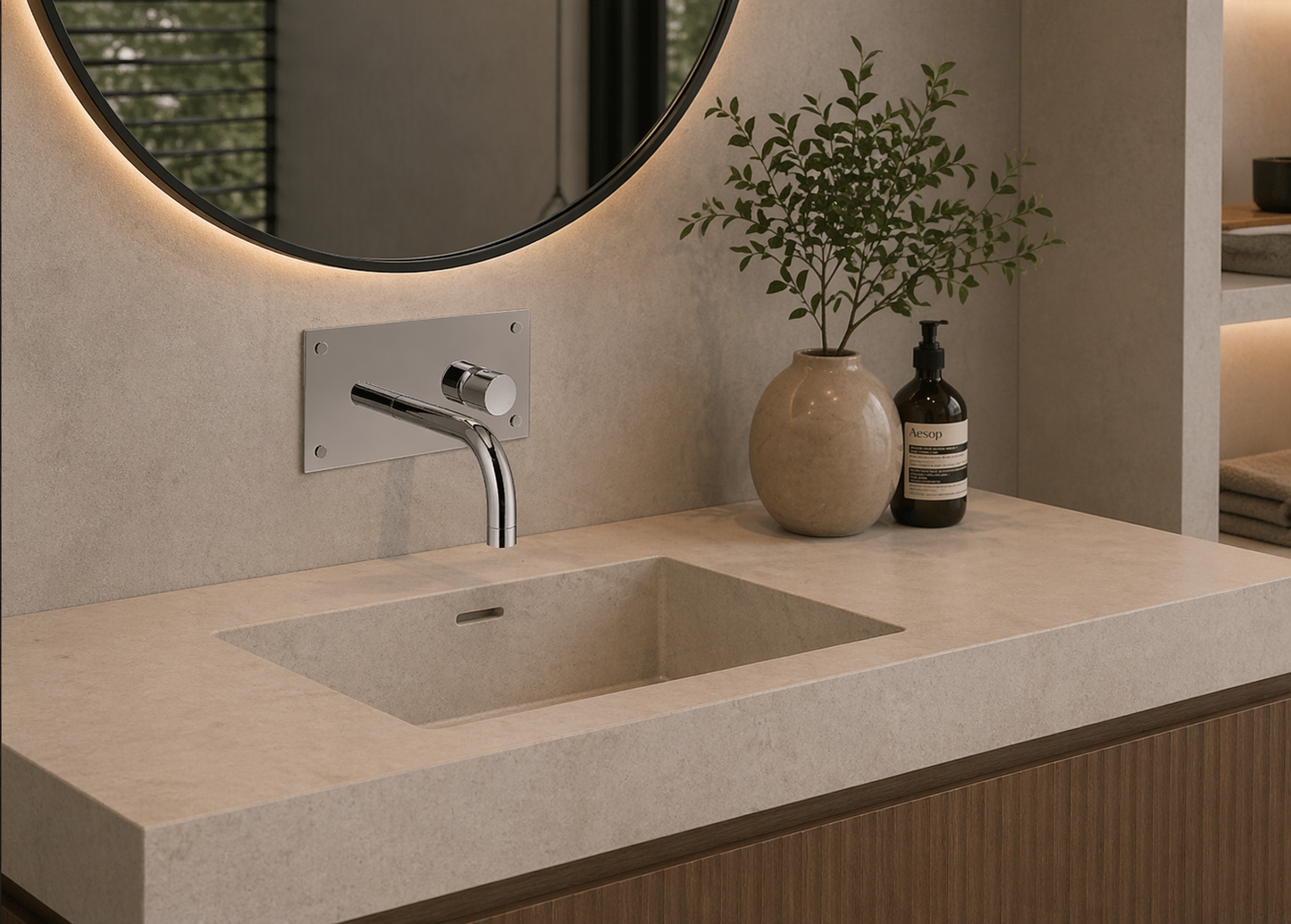 Amalia – Monocomando lavabo da incasso con varie rifiniture e scarico a pressione