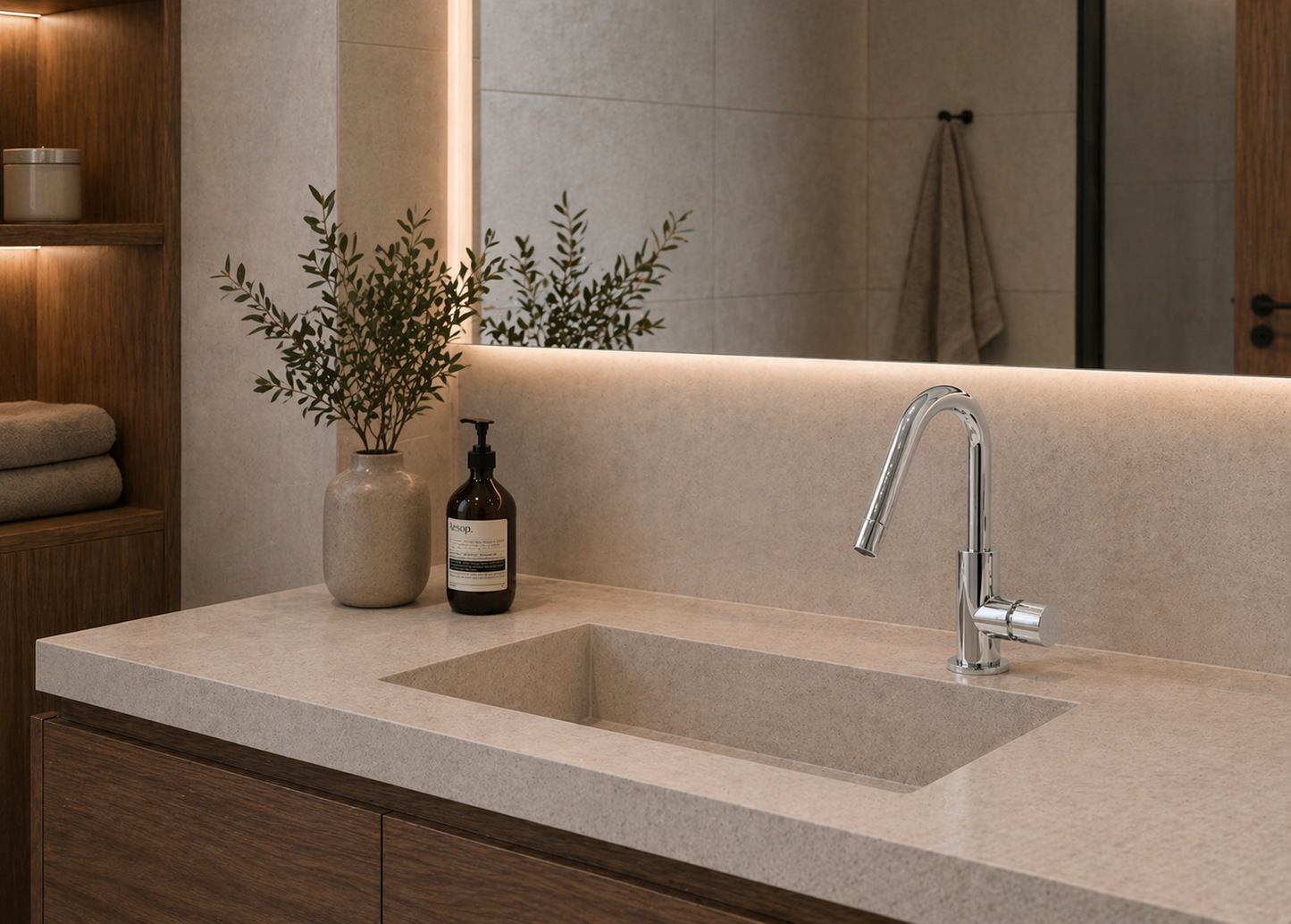 Amalia – Monocomando lavabo leva laterale senza scarico e varie rifiniture