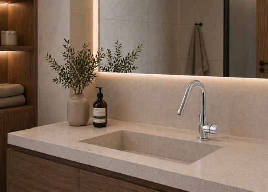 Amalia – Monocomando lavabo leva laterale senza scarico e varie rifiniture